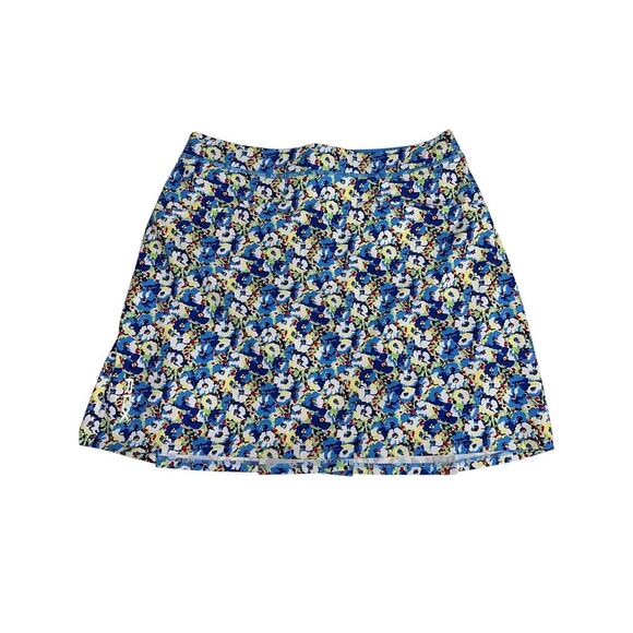 Ralph Lauren Women’s Skort Blue Coastal Petals Small Golf Pickleball Athleisure - Picture 1 of 9